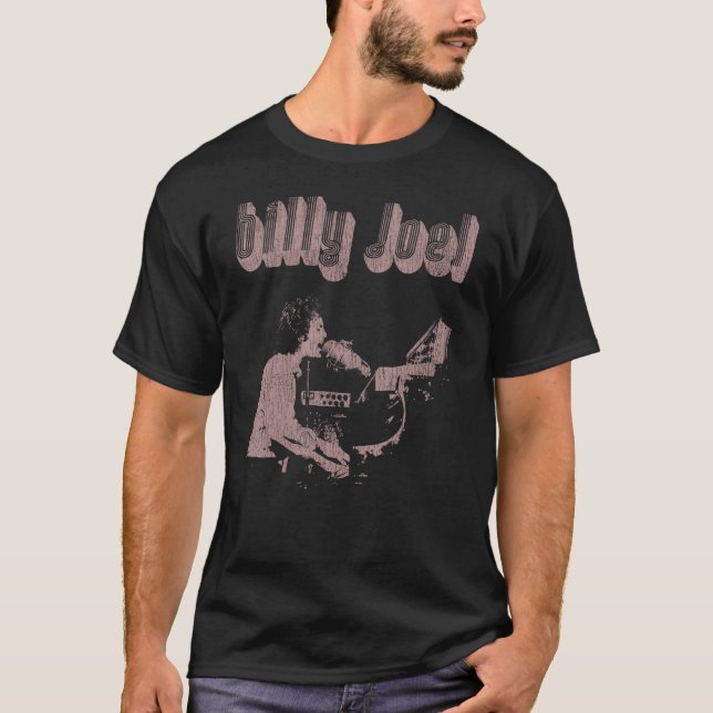 Camiseta Billy Joel - Homem-Piano Retro (Frente)