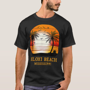Camiseta Biloxi Beach Mississipi Vintage Sunset Retro Sumár