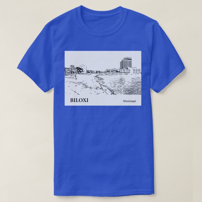 Camiseta Biloxi Mississippi 7 (Frente do Design)