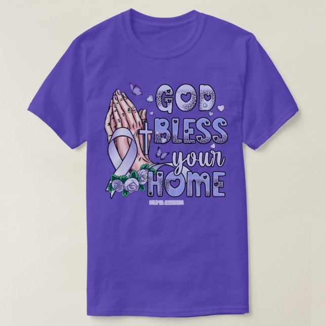 Camiseta bimia Sensibilização esperança de fé deus abençoe (Frente do Design)