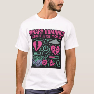 Camiseta Binário Romance Unisex T-Shirt, Banda cibernética 