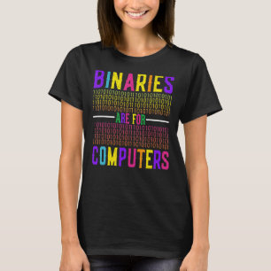 Camiseta Binários São Para Computadores Gay Lésbica Bissexu
