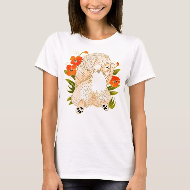 Camiseta BINDI MINGSIE creme chow-FRONT estilo DESIGN (Frente)