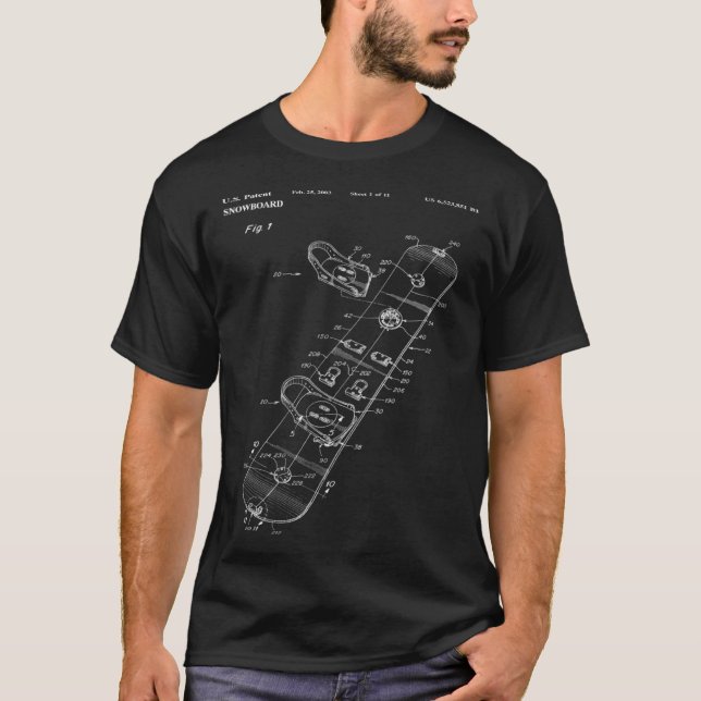 Camiseta Binding Mechanism for a Snowboard Patent Poster (Frente)