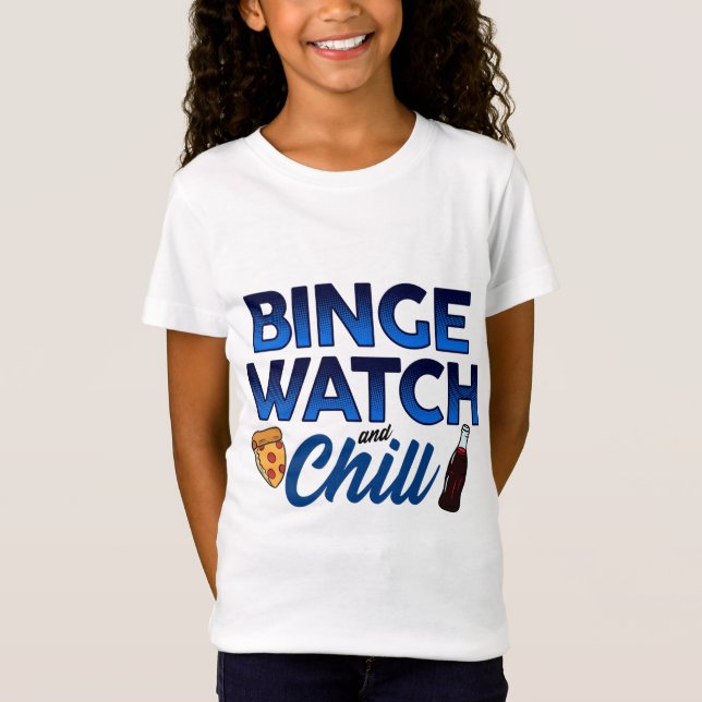 Camiseta Binge Watch e Chill Pizza (Frente)