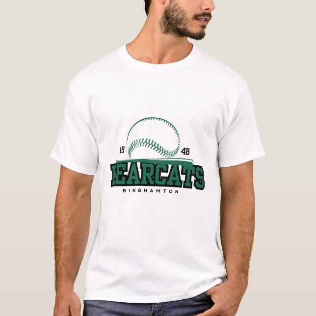 Camiseta Binghamton Bearcats Arte De Ventilador De Baseball (Frente)
