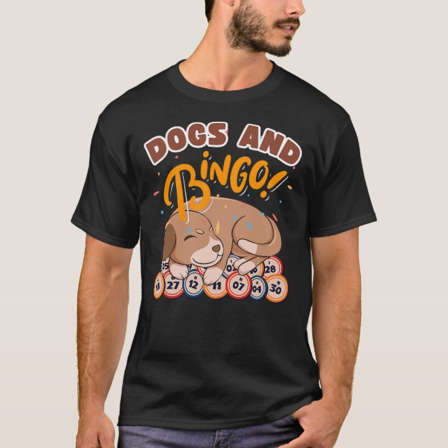 Camiseta Bingo and Dog - Bingo Player Gambling - Bingo (Frente)