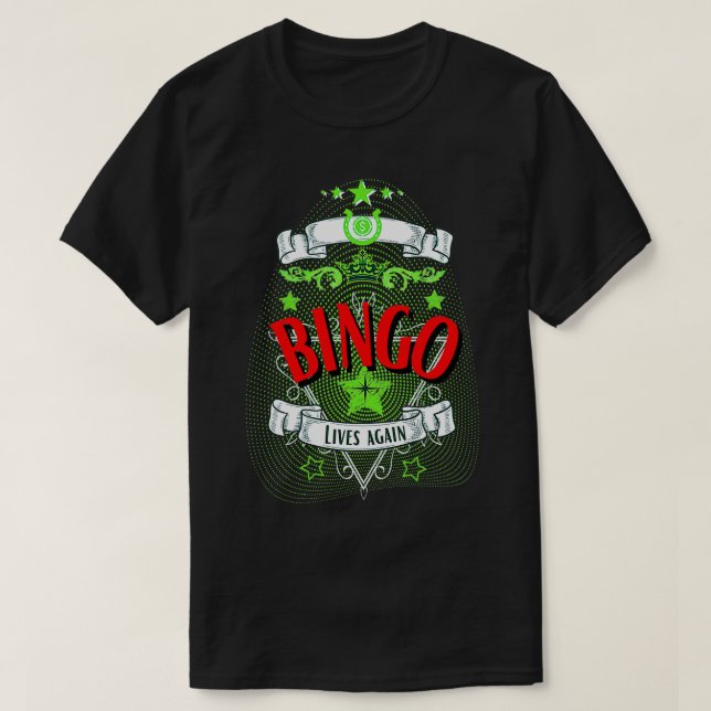 Camiseta bingo apostador vive novamente (Frente do Design)
