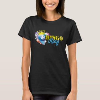 Camiseta Bingo Balls Bingo King Crown Lucky Bingo Player Ga