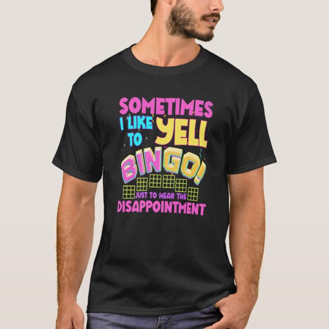 Camiseta Bingo Caller Humor Lottery Lucky Winning Card Play (Frente)