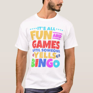 Camiseta Bingo Caller Jogo Loteria Bingo Player Engraçado