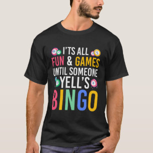 Camiseta Bingo Caller Lottery Gambling Bingo Winner Bingo