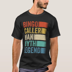Camiseta Bingo Caller Man Myend Legend Vintage Bingo Lucky