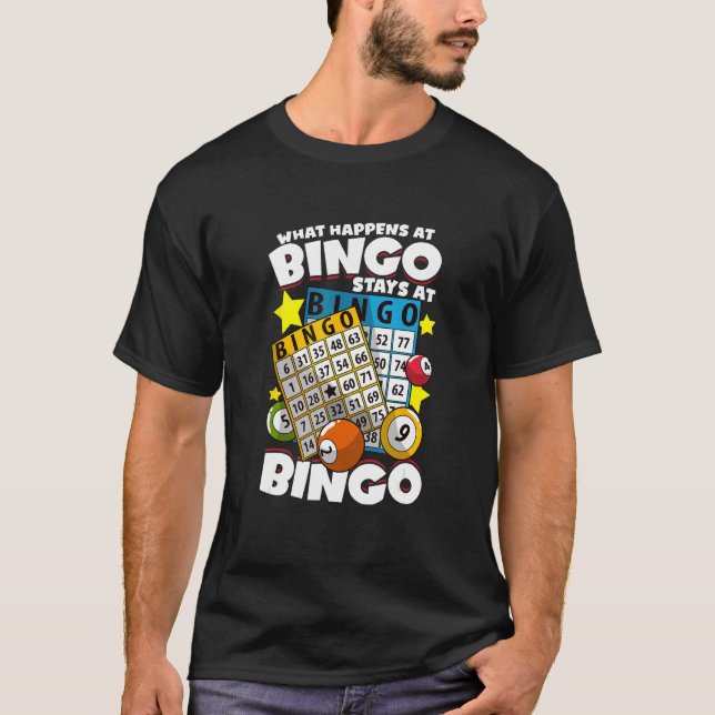 Camiseta Bingo Card Game Player For Caller  Stays At Bingo  (Frente)