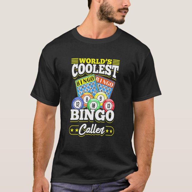 Camiseta Bingo Card Game Words Coolest Bingo Caller (Frente)