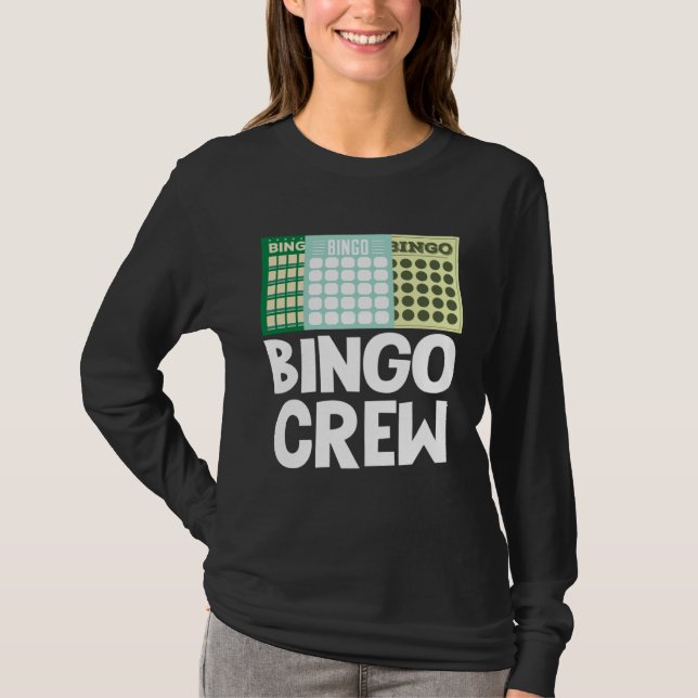 Camiseta Bingo Crew Bingo Card Game Gambling Luck Bingo Bal (Frente)