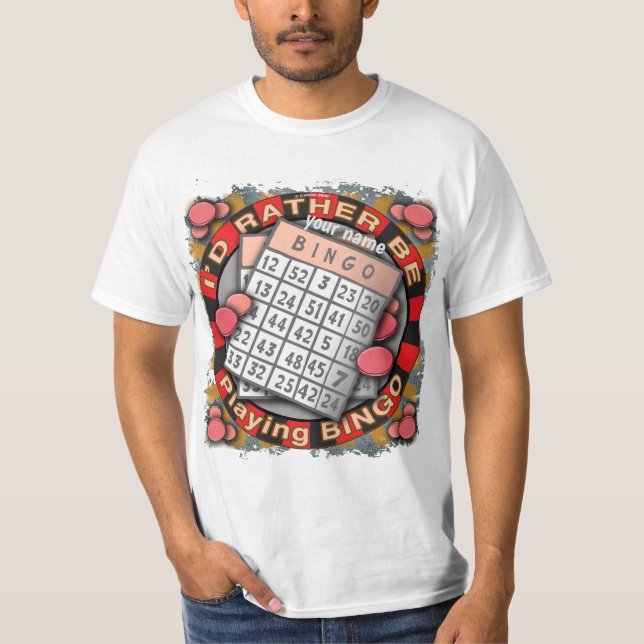 Camiseta Bingo de Reprodução de preferencialmentes (Frente)