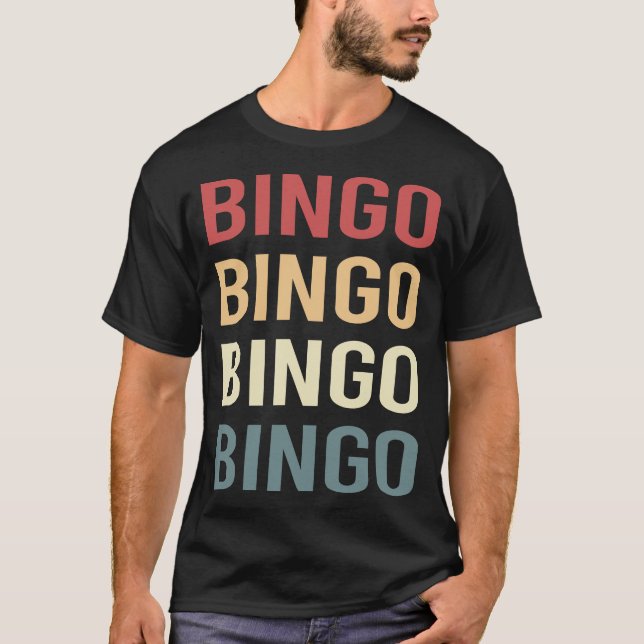 Camiseta Bingo de Texto Retro (Frente)