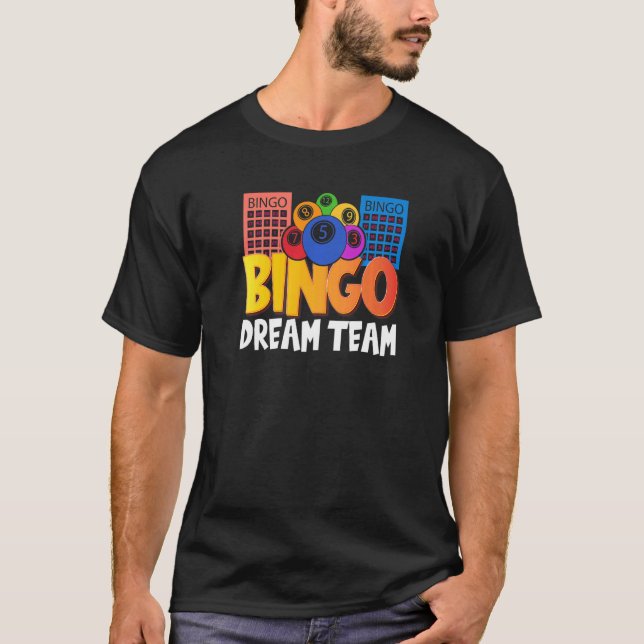 Camiseta Bingo Dream Team Mulheres Jovens Jovens Lotéricas  (Frente)