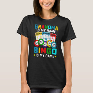 Camiseta Bingo é a minha avó jogadora mulher da mãe