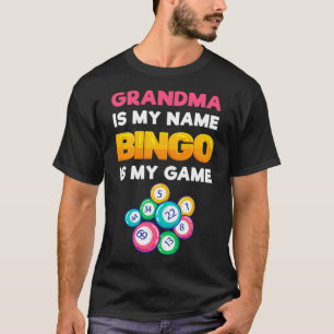 Camiseta Bingo É Meu Bingo Engraçado Jogadora Da Avó Mulher