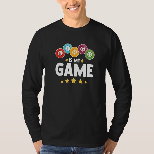 Camiseta Bingo É Meu Jogo Jogador Sortudo Bingo Viciado Bin (Frente)