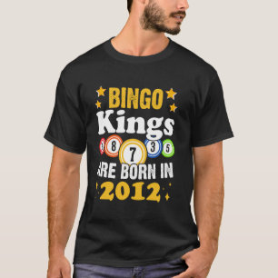 Camiseta Bingo Engraçado Aniversário de 12 anos Reis do Bin