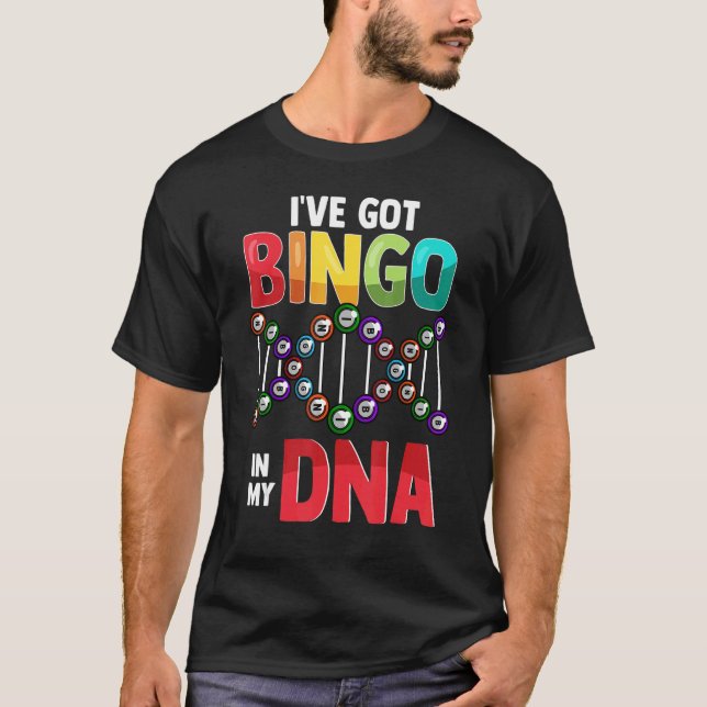 Camiseta Bingo Game Dna Dizendo Para Jogador De Bingo Sortu (Frente)