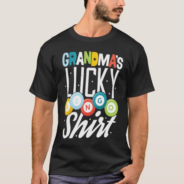 Camiseta Bingo Grandma  Bingo Player Nana Mimi Lucky Hobby (Frente)