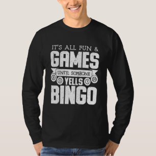 Camiseta Bingo Grita Encantado Bingo Engraçado Bingo