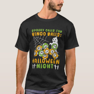 Camiseta Bingo Halloween Trick Ou Trate Bingo Jogador De Bi