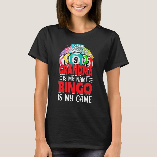 Camiseta Bingo Is My   Bingo Grandma Player Women Mother's  (Frente)