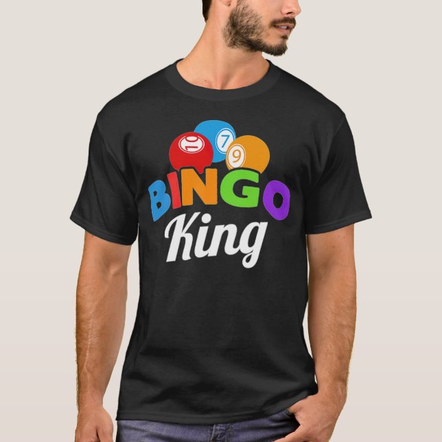 Camiseta Bingo King Friends Gift Engraçado Esquadrão de Jog (Frente)