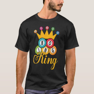 Camiseta Bingo King Men Rapazes Jogadores De Loteria De Jog
