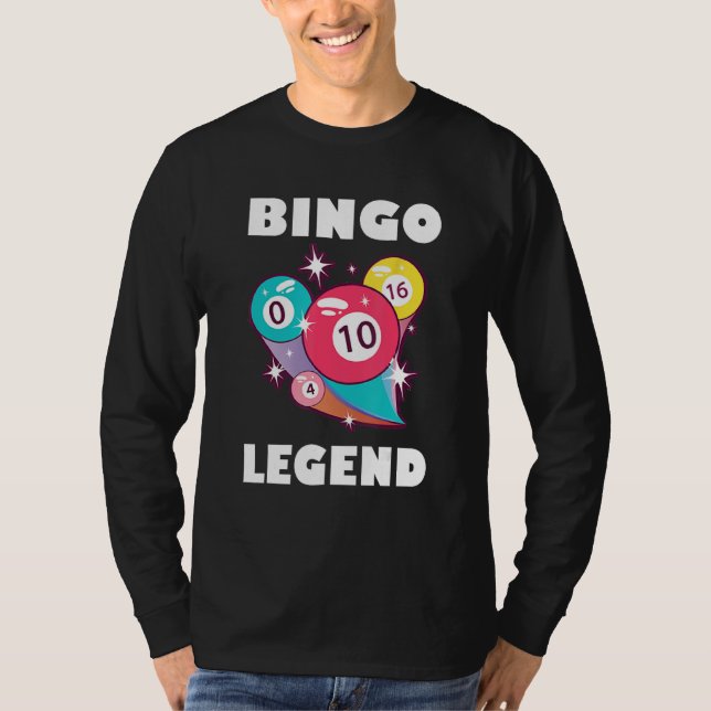 Camiseta Bingo Legend Game Gambling Lucky Bingo Player Bing (Frente)