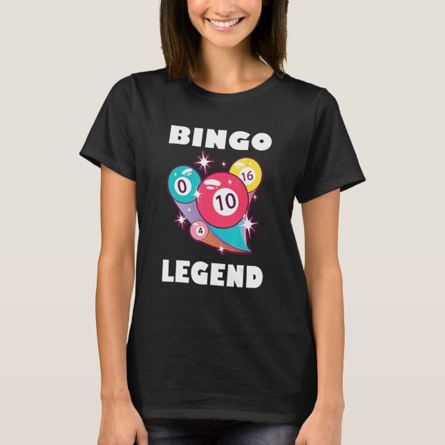 Camiseta Bingo Legend Game Gambling Lucky Bingo Player Bing (Frente)