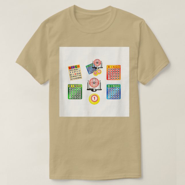 Camiseta Bingo Night Prize Reward Card Raffle Print Decor G (Frente do Design)