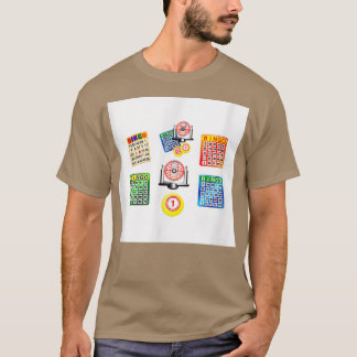 Camiseta Bingo Night Prize Reward Card Raffle Print Decor G