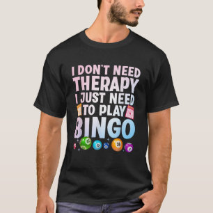 Camiseta Bingo Novelty Bonita para Homens Mulheres Bingo Lo