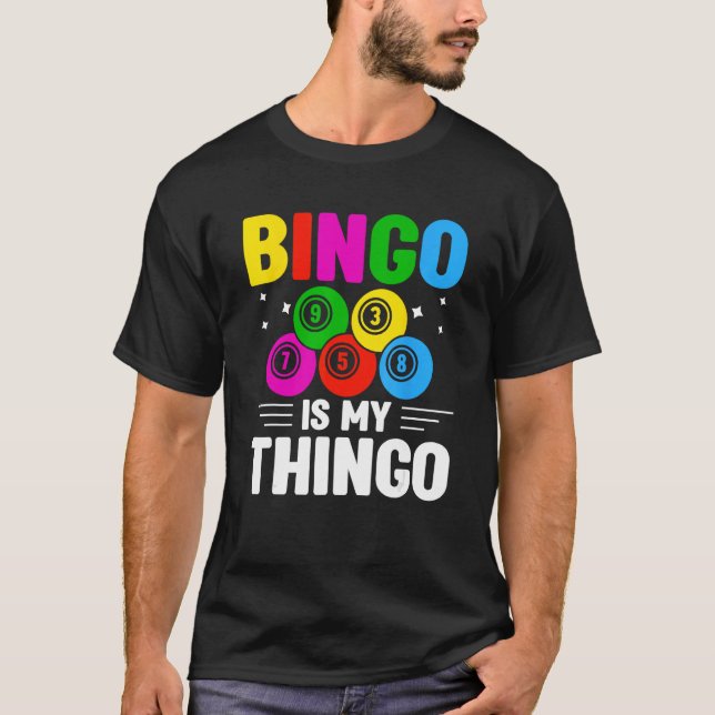 Camiseta Bingo Player Bingo Halls Casino Game Card Game Bin (Frente)