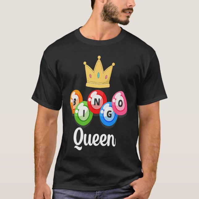 Camiseta Bingo Queen Womens  Bingo Player  Caller (Frente)