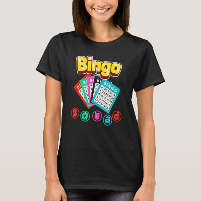 Camiseta Bingo Squad Lottery Humor Lucky Winning Card Playe (Frente)