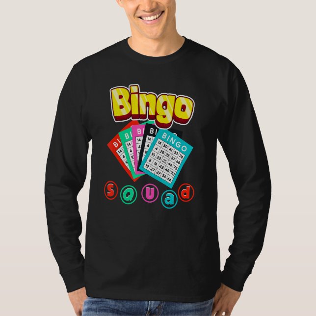 Camiseta Bingo Squad Lottery Humor Lucky Winning Card Playe (Frente)