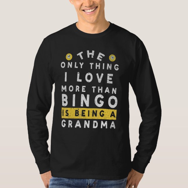 Camiseta Bingo Vovó Jogando Loteria Hobby Bingo (Frente)