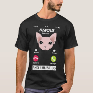 Camiseta Bingus Está Chamando De Memória Meu Amado Esfinge