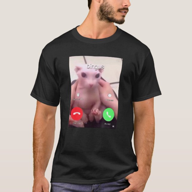 Camiseta Bingus Está Chamando Meu Amado Esfinge Sem Cabelo  (Frente)