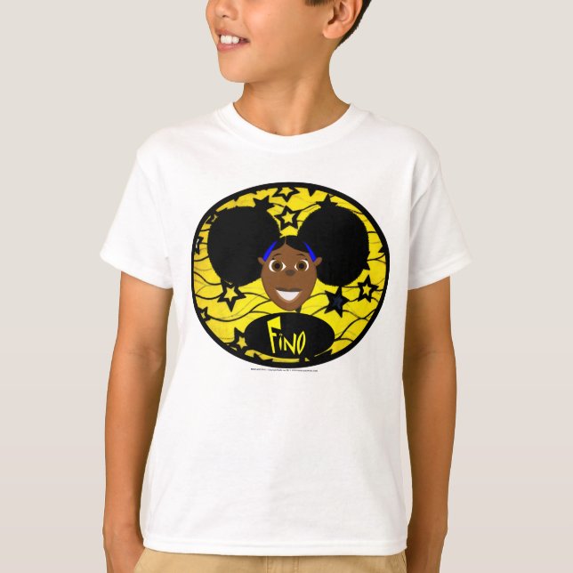 Camiseta Bino e Fino - amarelo da África Ocidental de Fino (Frente)