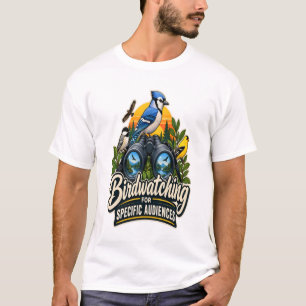 Camiseta Binóculos Antigos de Observação de Pássaros e Páss