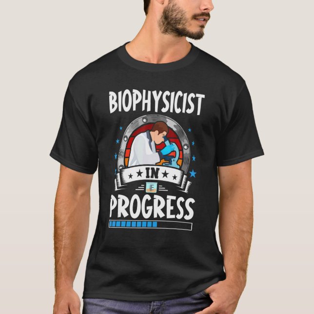 Camiseta Biofísico em Estudante em Andamento (Frente)