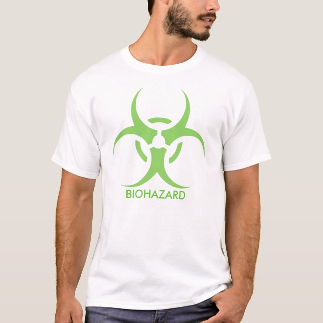 Camiseta biohazard! perigo de advertência (Frente)